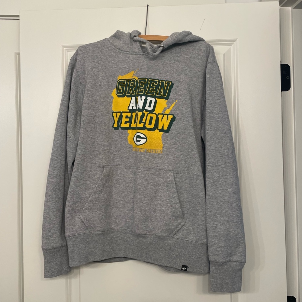 47 Brand Green Bay Packers Gray Hoodie